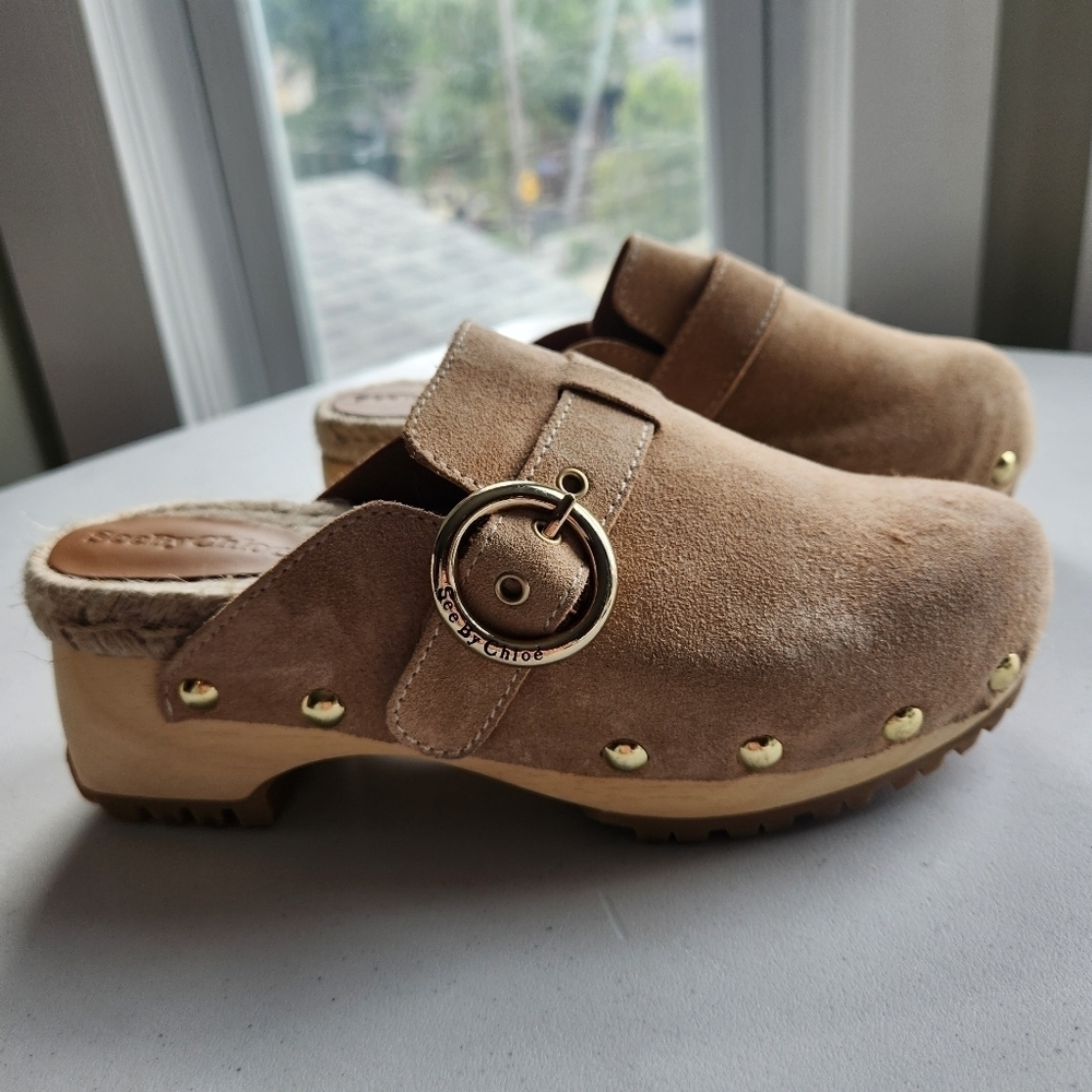 See By Chloé suede clogs size 35 BNWOB - Picture 4 of 11